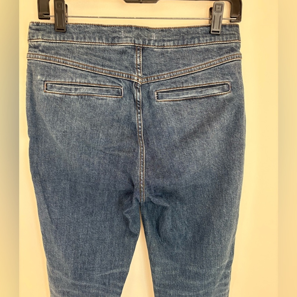 Free People High Rise Medium Wash Side Zip Denim Jeans Size 27 Boho Vtg Look - Picture 9 of 11